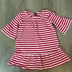 Striped Red and White Kids Dress